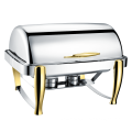 Stainless Stee Oblong Roll Top Chafing Dish